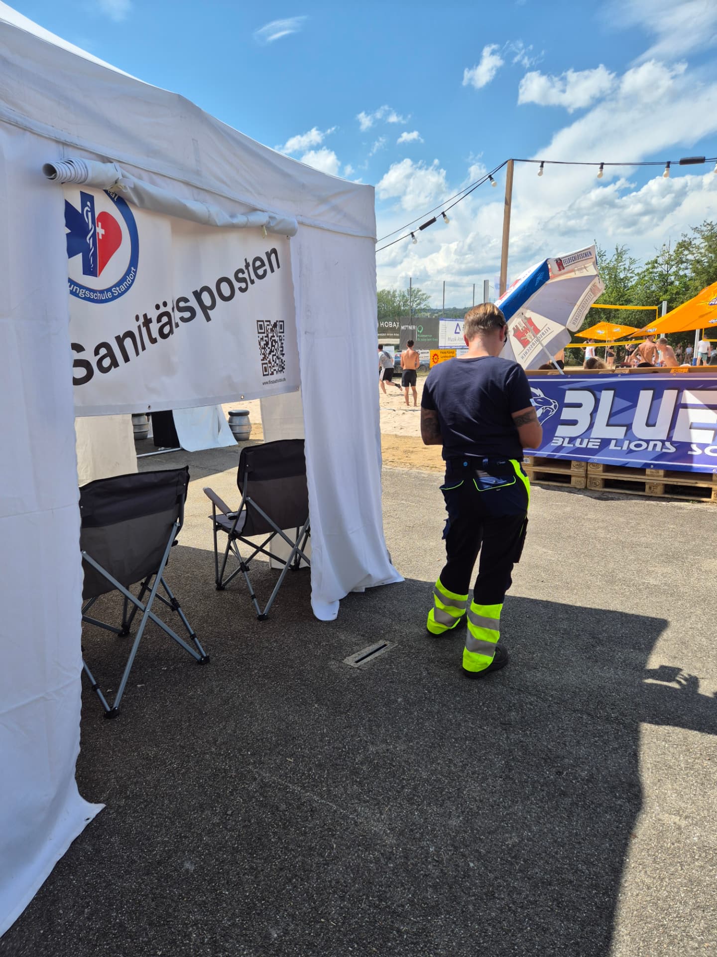 Sanitätsposten am Beach-Event